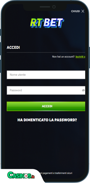 RTBetCasino Accesso