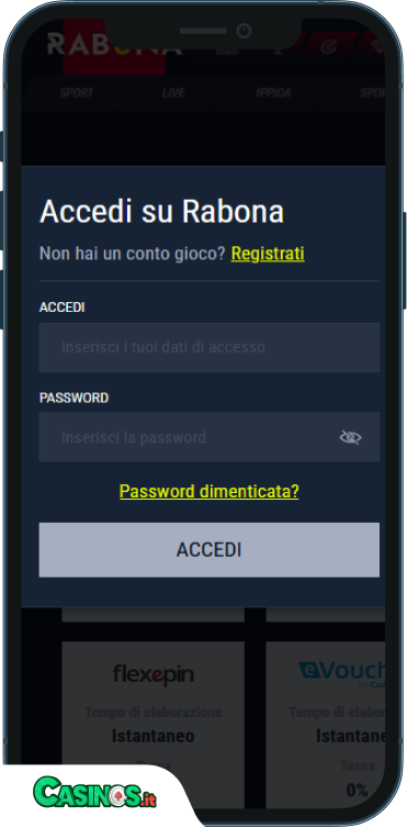 Rabona Casino Accesso