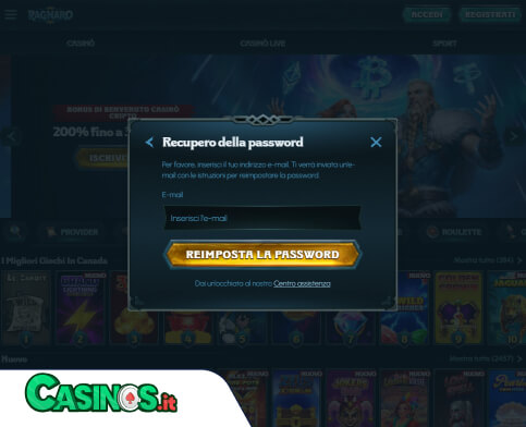 Ragnaro Casino problema di accesso