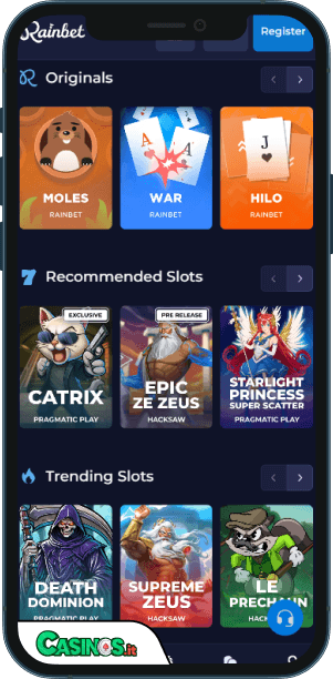 Rainbet Casino app mobile