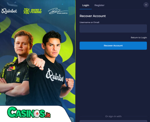 Rainbet Casino problema di accesso