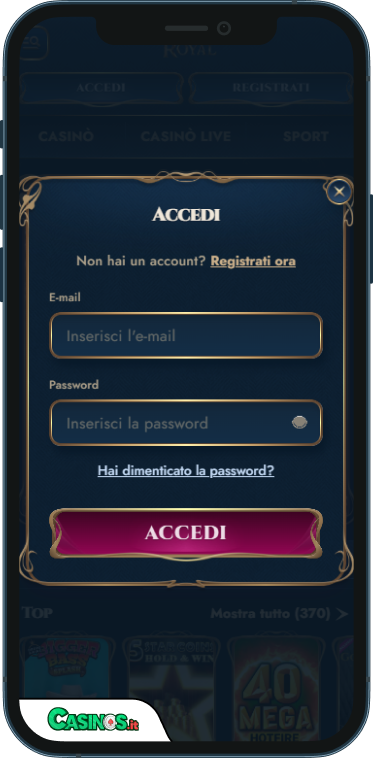 Rich Royal Casino Accesso
