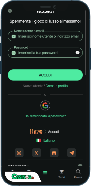 Ritzo Casino Accesso