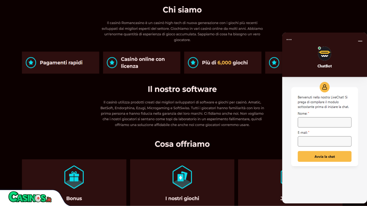 Roman Casino Supporto