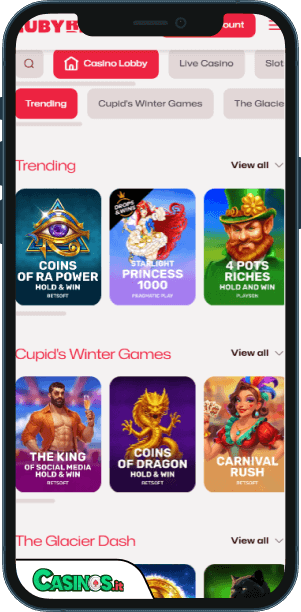 Ruby Reels Casino app mobile