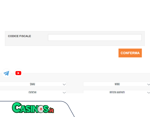 SNAI Casino problema di accesso