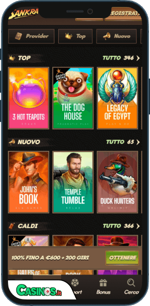 Sankra Casino app mobile