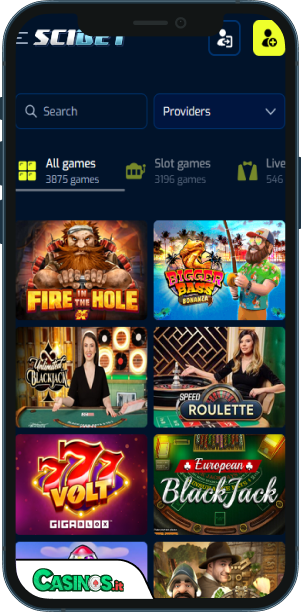 SciBet Casino app mobile