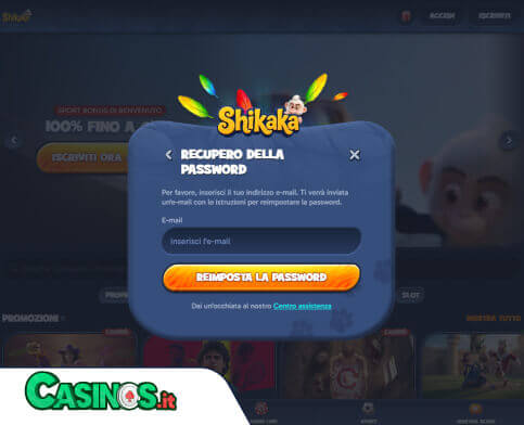Shikaka Casino problema di accesso