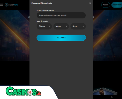SilverPlay Casino problema di accesso