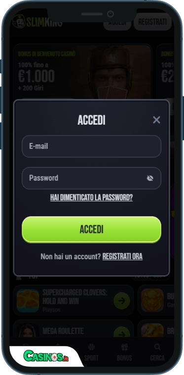 Slim King Casino Accesso