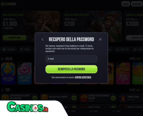 Slim King Casino problema di accesso