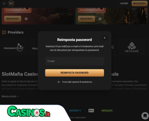 Slot Mafia Casino problema di accesso