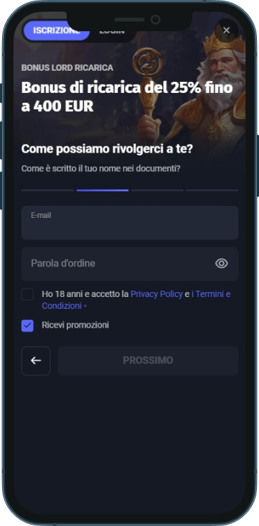 SlotLords Casino Accesso