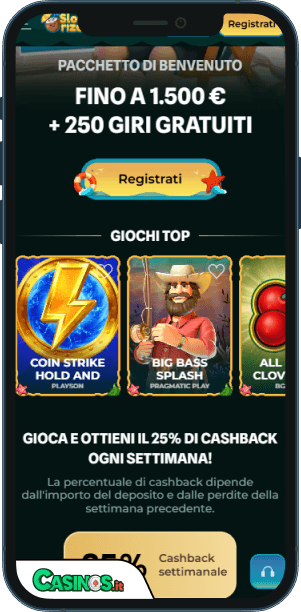 Slotrize Casino app mobile