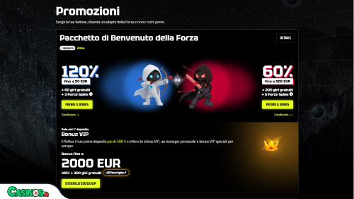SlotsVader Casino Bonus