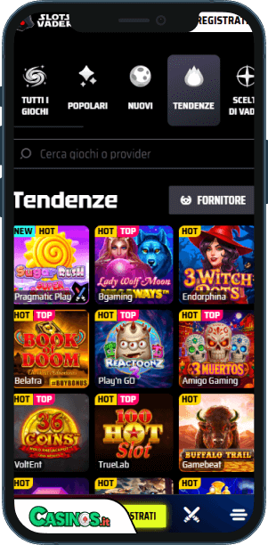 SlotsVader Casino app mobile