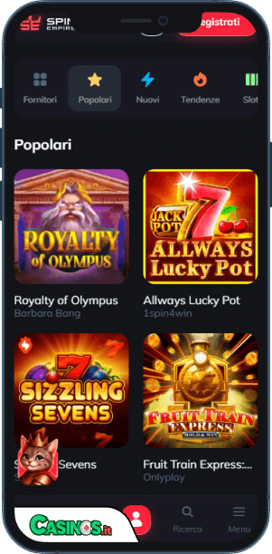 SpinEmpire Casino app mobile