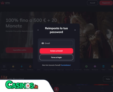 SpinEmpire Casino problema di accesso