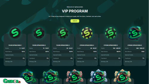 Spinaconda Casino vip
