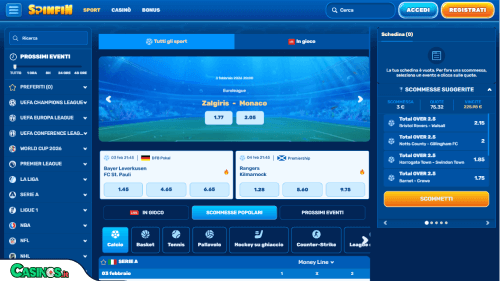 Spinfin Casino Sport