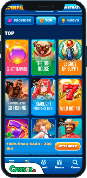 Spinfin Casino app mobile