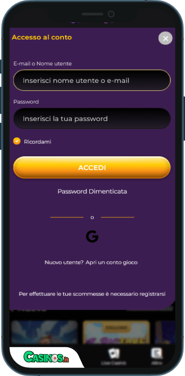 SpiniMax Casino Accesso
