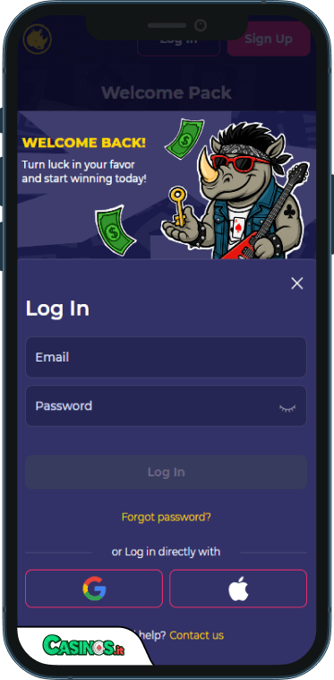 Spinorhino Casino Accesso
