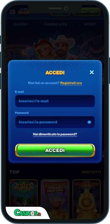 Spins of Glory Casino Accesso
