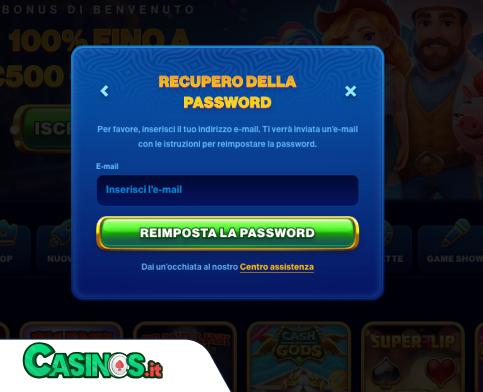 Spins of Glory Casino problema di accesso