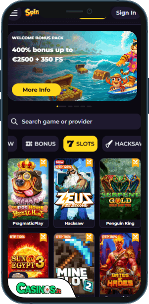 Spintado Casino app mobile