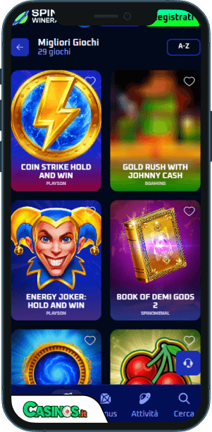 Spinwinera Casino app mobile