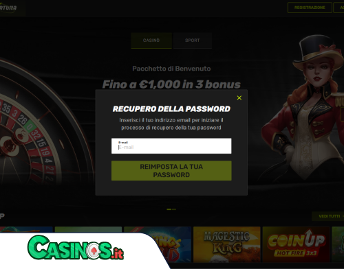 Sportuna Casino problema di accesso