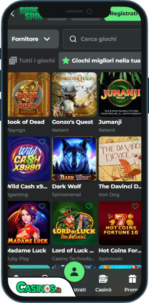 Super Spin Casino app mobile