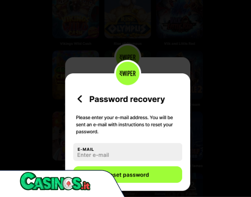 Swiper Casino problema di accesso