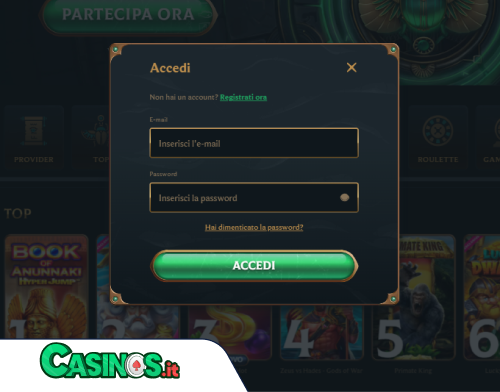 Talismania Casino problema di accesso