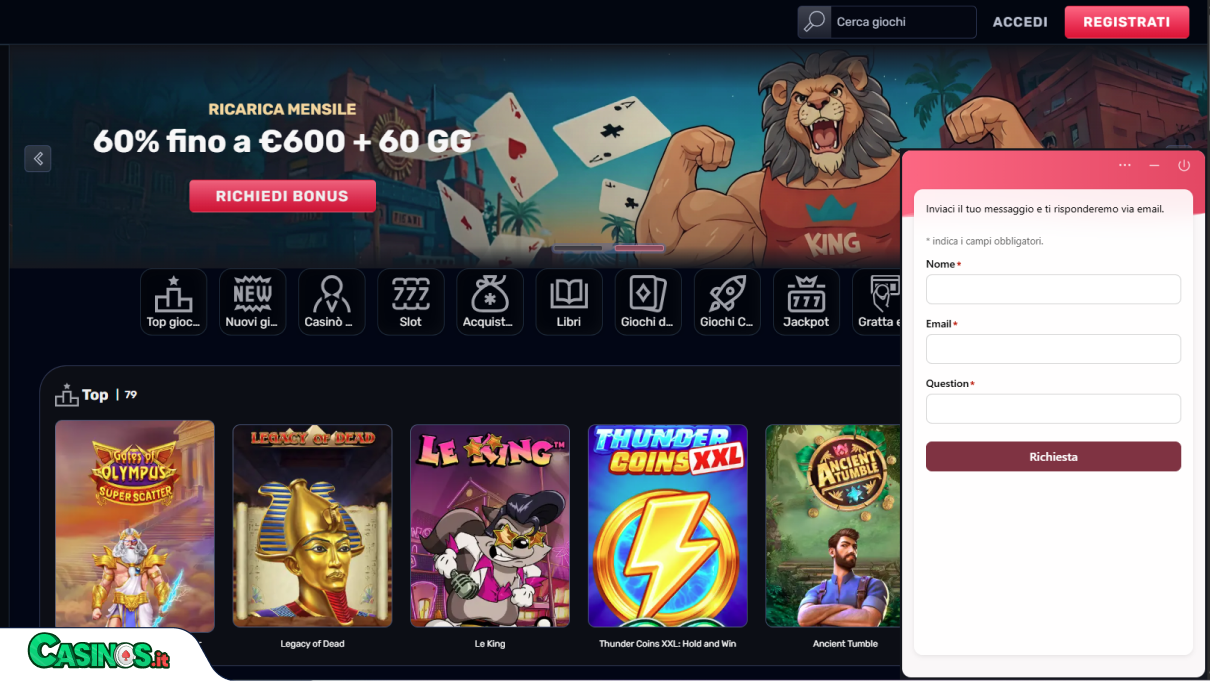 TheSlotz Casino Supporto