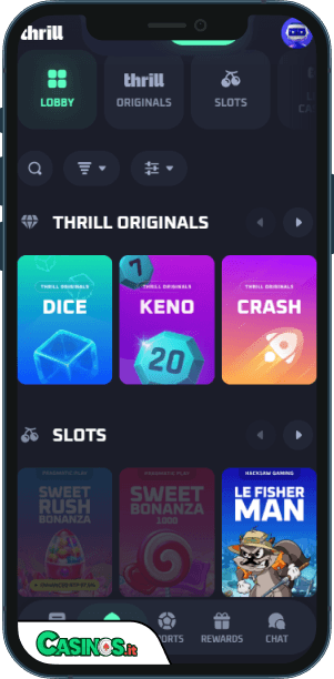 Thrill Casino app mobile