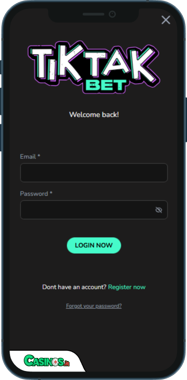 TikTakBet Casino Accesso