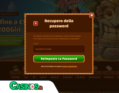 Tiki Casino problema di accesso