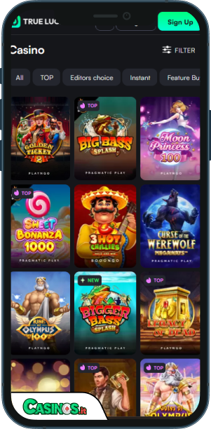 TrueLuck Casino app mobile