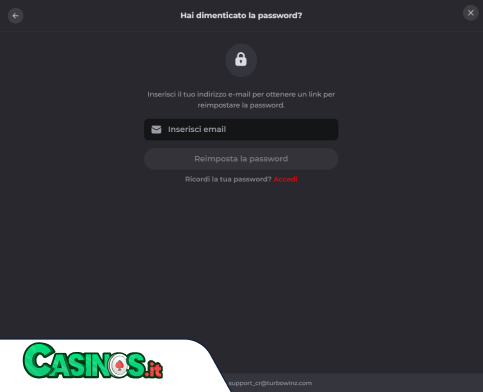 Turbowinz Casino problema di accesso