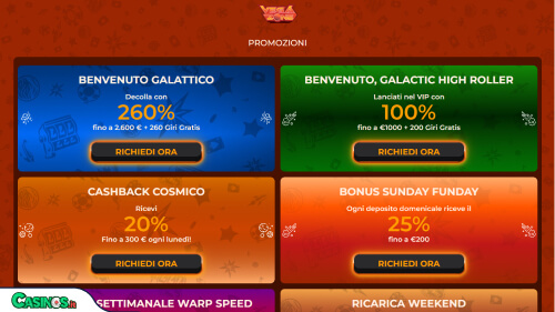 VegaZone Casino Bonus