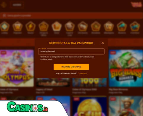 VegaZone Casino problema di accesso