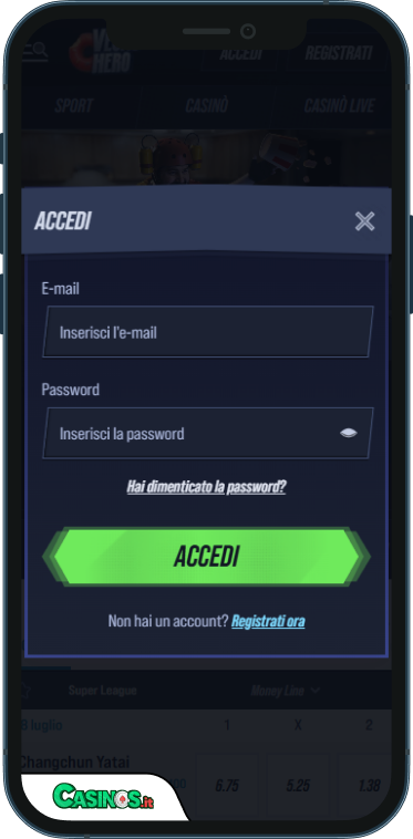 VegasHero Casino Accesso
