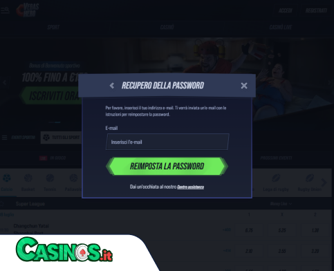VegasHero Casino problema di accesso