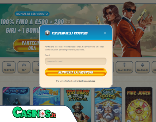 Vegasino Casino problema di accesso