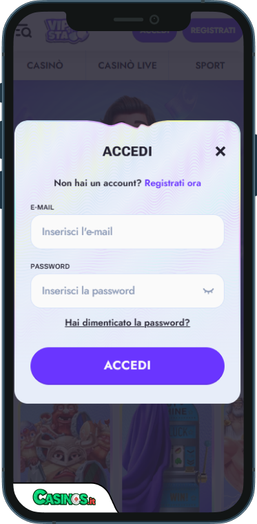 Vipsta Casino Accesso