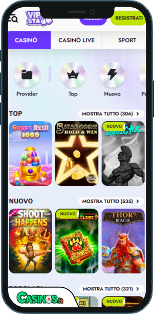 Vipsta Casino app mobile