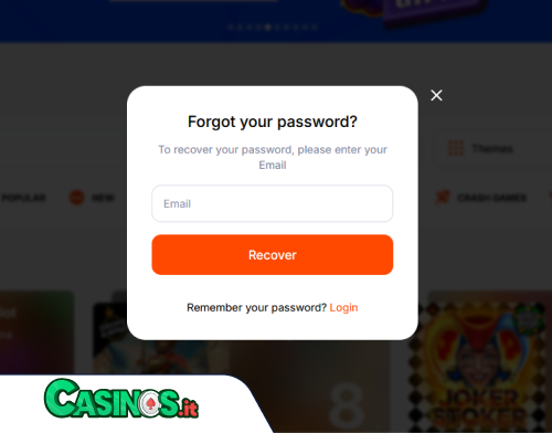 VulkanBet Casino problema di accesso